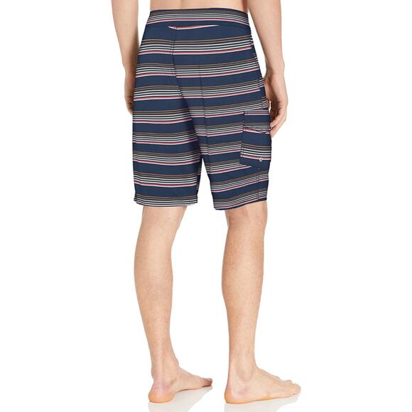 NWT Goodthreads Men Navy Blue Striped Swim Board Short Quick Dry Size 34 x 11" - Picture 3 of 6